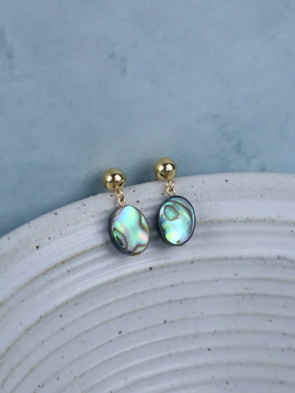 14k GF Tiny Abalone Stud Earrings